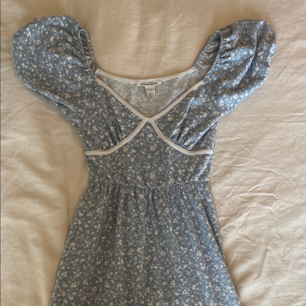 Caution To The Wind Blue Floral Dress